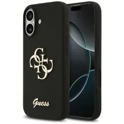 Custodia per Apple iPhone 17, Guess, Big 4G Script, Nera