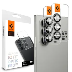 Pellicola Protettiva Posteriore Spigen GlastR EZ FIT Optik Pro HD per Samsung Galaxy Z Fold7 F966, Vetro Temperato, Set 2 pezzi, Nero AGL09581