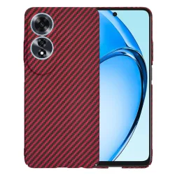 Custodia per Oppo A60, Techsuit, Carbonite FiberShell, Rossa