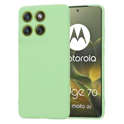 Custodia per Motorola Edge 70, Techsuit, SoftFlex, Verde Chiaro