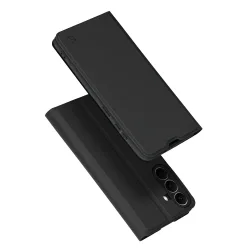 Custodia per Samsung Galaxy S26 FE / S25 FE, Techsuit, Magskin Book, Nera