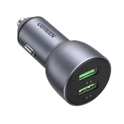 Caricabatterie per auto UGREEN CD213, 36W, 3A, 2 x USB-A, Grigio