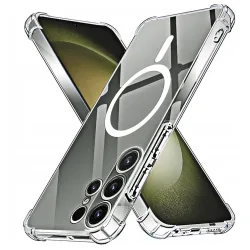 Custodia MagSafe per Samsung Galaxy S23 Ultra S918, Techsuit, Antiurto, Trasparente