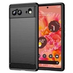 Custodia per Google Pixel 6, Techsuit, Carbonio, Nera