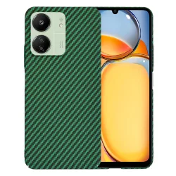 Custodia per Xiaomi Redmi 13C 5G / 13C / Poco C65, Techsuit, Carbonite FiberShell, Verde