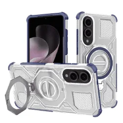 Custodia per Samsung Galaxy S25 Edge S937, Techsuit, Carbon Shield Pro, Blu