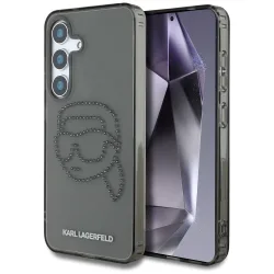 Custodia per Samsung Galaxy S25 S931, Karl Lagerfeld, IML Rhinestones Karl's Head, Nera