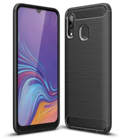 Custodia per Samsung Galaxy A40 A405, Carbonio, Nera