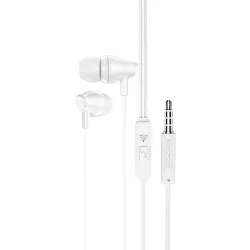 Handsfree 3.5mm Borofone BM61 Wanderer, Bianco