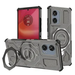 Custodia per Motorola Edge 50 Fusion, Techsuit, Carbon Shield Pro, Fumo