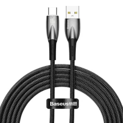 Cavo dati e ricarica da USB-A a USB-C Baseus serie Glimmer, 100W, 2m, nero CADH000501 CADH000501