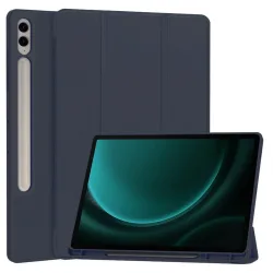 Custodia per Samsung Galaxy Tab S9 FE+, Techsuit, Flex Trifold, Blu Navy