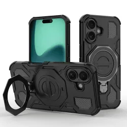 Custodia per Apple iPhone 17, Techsuit, Carbon Shield Pro, Nera