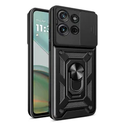 Custodia per Motorola Moto G75, Techsuit, CamShield, Nera