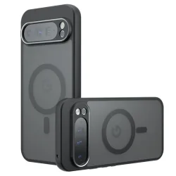 Custodia MagSafe per Google Pixel 9 Pro XL, Techsuit, PureFrost, Nero Satinato