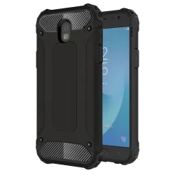 Custodia per Samsung Galaxy J5 (2017) J530, Techsuit, Hybrid Armor, Nera