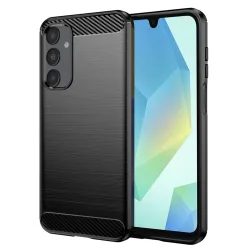 Custodia per Samsung Galaxy A16 5G A166 / A16 4G A165, Techsuit, Carbonio, Nera