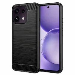 Custodia per Oppo Reno16 F / Reno16 FS, Techsuit, Carbonio, Nera