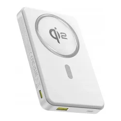 Batteria Esterna Wireless Baseus Airpow2 Qi2, 10000mAh, 22.5W, QC + PD + FQI, 1 x QI - 1 x USB-A - 1 x USB-C, Bianca P10080000213-00