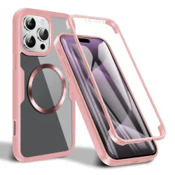Custodia MagSafe per Apple iPhone 16 Pro Max, Techsuit, ColorVerse 360, Rosa