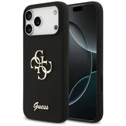 Custodia per Apple iPhone 17 Pro Max, Guess, Big 4G Script, Nera