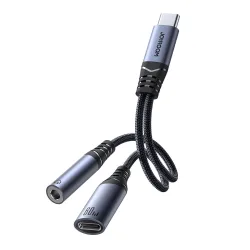 Adattatore Audio USB-C - 3.5mm / USB-C Joyroom SY-C02, Nero