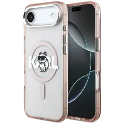 Custodia MagSafe per Apple iPhone 17 Air, Karl Lagerfeld, IML Sketch Logo Choupette, Rosa