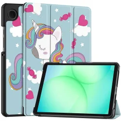 Custodia per Samsung Galaxy Tab A11 / Tab A9, Techsuit, FoldPro Unicorn Nuovo Modello, Multicolore