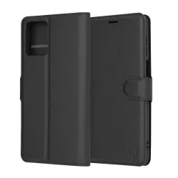 Custodia per Motorola Moto G54, Techsuit, Leather Folio, Nera