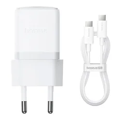 Caricabatterie da Rete con Cavo USB-C Baseus Palm, 30W, 3A, 1 x USB-C, Bianco P10111605213-01