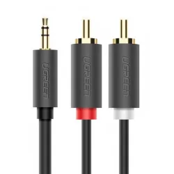 Cavo Audio 3.5mm - 2 x RCA UGREEN AV102, 5m, Grigio