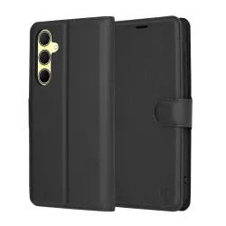 Custodia per Samsung Galaxy A35 5G A356, Techsuit, Leather Folio, Nera