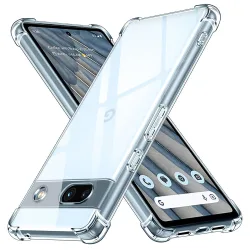 Custodia per Google Pixel 7a, Techsuit, Shockproof Clear, Trasparente