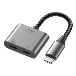 Adattatore Audio Lightning - 2 x Lightning XO Design NB-R258A, Grigio
