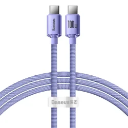 Cavo Dati e Ricarica USB-C - USB-C Baseus Crystal Shine Series, 100W, 1.2m, Viola CAJY000605