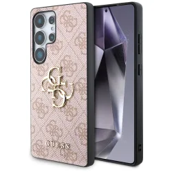 Custodia per Samsung Galaxy S25 Ultra S938, Guess, 4G Big Logo, Rosa Nera