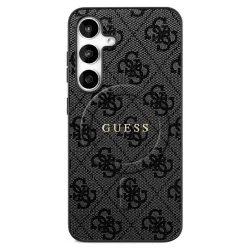 Custodia MagSafe per Samsung Galaxy S25 FE, Guess, 4G Ring Classic Logo, Nera