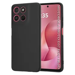 Custodia per Motorola Moto G67 Power / G57 Power, Techsuit, SoftFlex, Nera