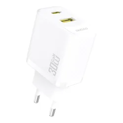 Caricabatterie Rete Dudao A27TEU, 30W, 3A, 1 x USB-A - 1 x USB-C, Bianco