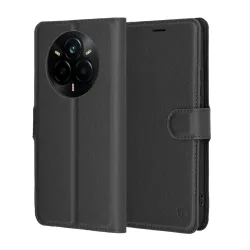 Custodia per Realme 14 Pro, Techsuit, Leather Folio, Nera