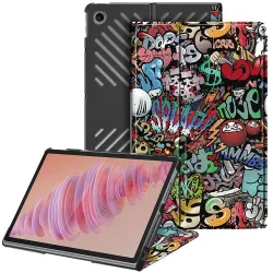 Custodia per Lenovo Tab Plus 11,5 pollici, Techsuit, FoldPro Urban Vibe, Multicolore