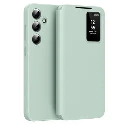 Custodia per Samsung Galaxy S24+ S926, Techsuit, SmartView, Verde