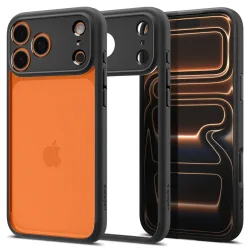 Custodia per Apple iPhone 17 Pro, Spigen, Ultra Hybrid, Nero Opaco ACS10343