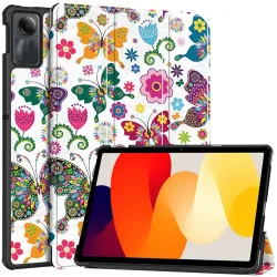 Custodia per Xiaomi Redmi Pad SE, Techsuit, FoldPro Butterfly, Multicolore