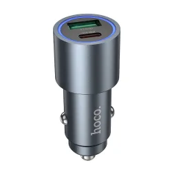 Caricabatterie Auto HOCO Z60, 48W, 3A, 1 x USB-A - 1 x USB-C, Nero