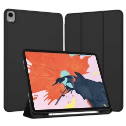 Custodia per Apple iPad Pro 12.9 (2022) / Pro 12.9 (2021) / Pro 12.9 (2020) / Pro 12.9 (2018), Techsuit, Flex Trifold, Nera
