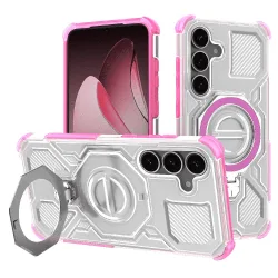 Custodia per Samsung Galaxy S25 S931, Techsuit, Carbon Shield Pro, Rosa