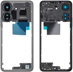 Custodia Centrale Xiaomi Redmi 13C NFC / Poco C65, Nera, Service Pack 560001C3UP00