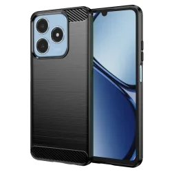 Custodia per Realme C63 / C61, Techsuit, Carbonio, Nera