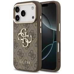 Custodia per Apple iPhone 17 Pro Max, Guess, Big 4G Logo Classic, Marrone Dorato